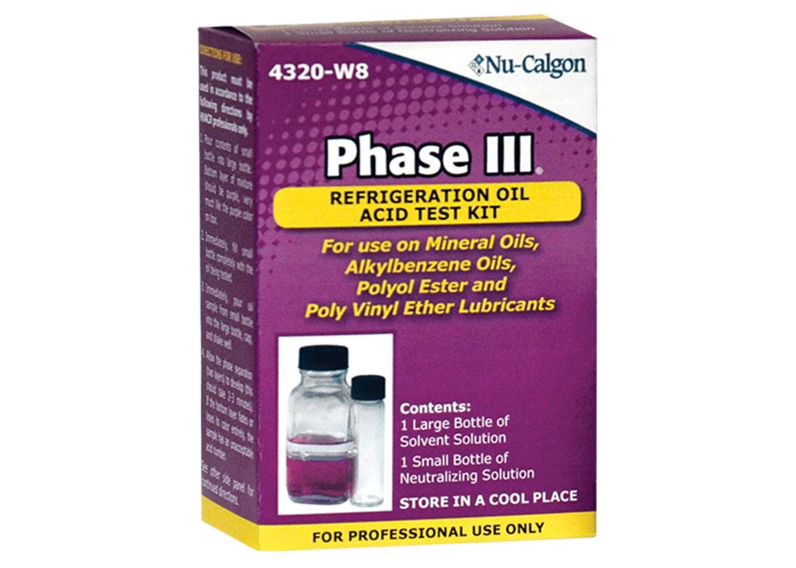 4320-W8 Nu-Calgon Refrigeration Oil Acid Test Kit, Phase III