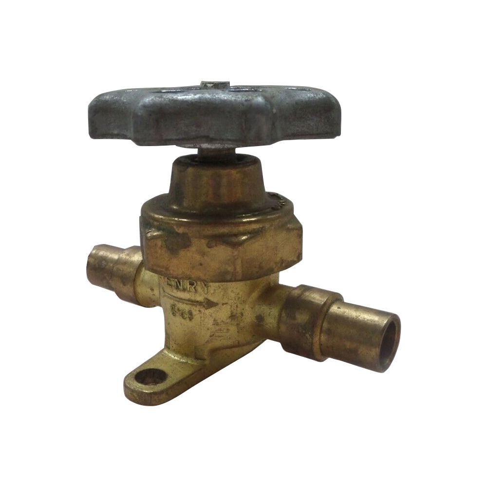 5161 Henry Packless Valve, Brass Globe Type Shut Off Golden Bantam 1/4" ODS
