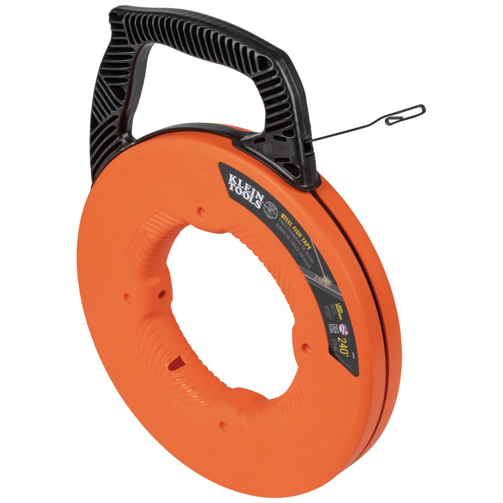 56334 Klein Tools Steel Fish Tape, 1/8-Inch x 240-Foot