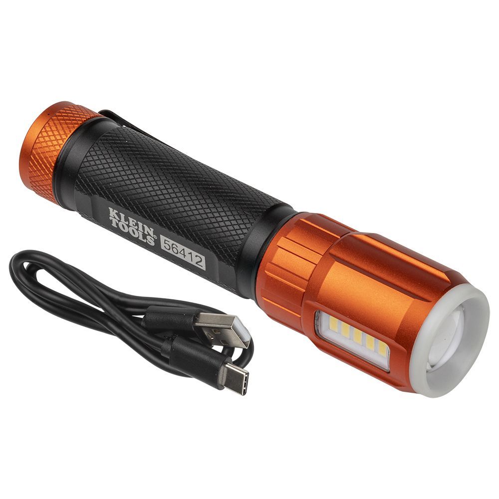 56412 Klein Tools Rechargeable LED Flashlight with Worklight