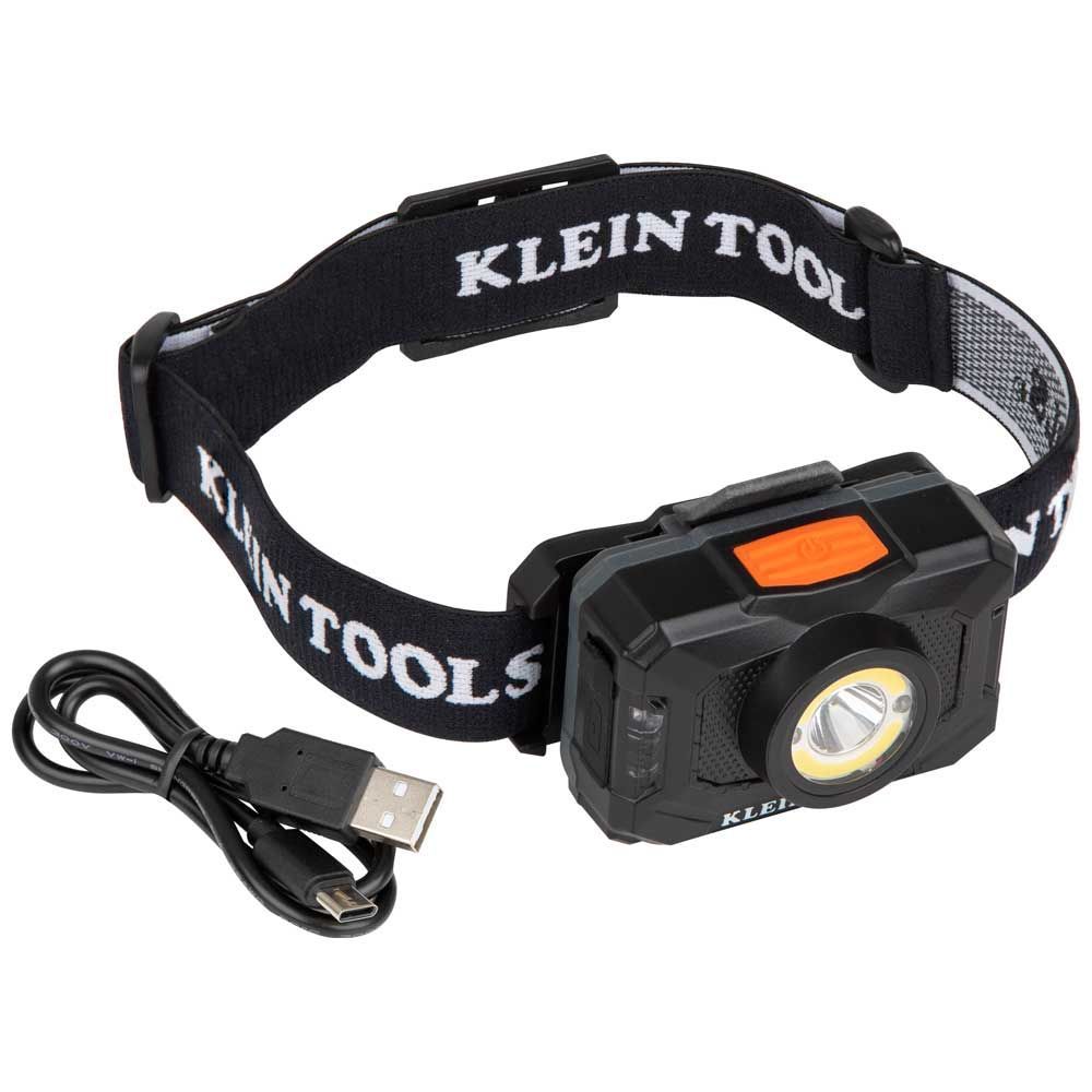 56414 Klein Tools Rechargeable 2-Color LED Headlamp with Adjustable Strap
