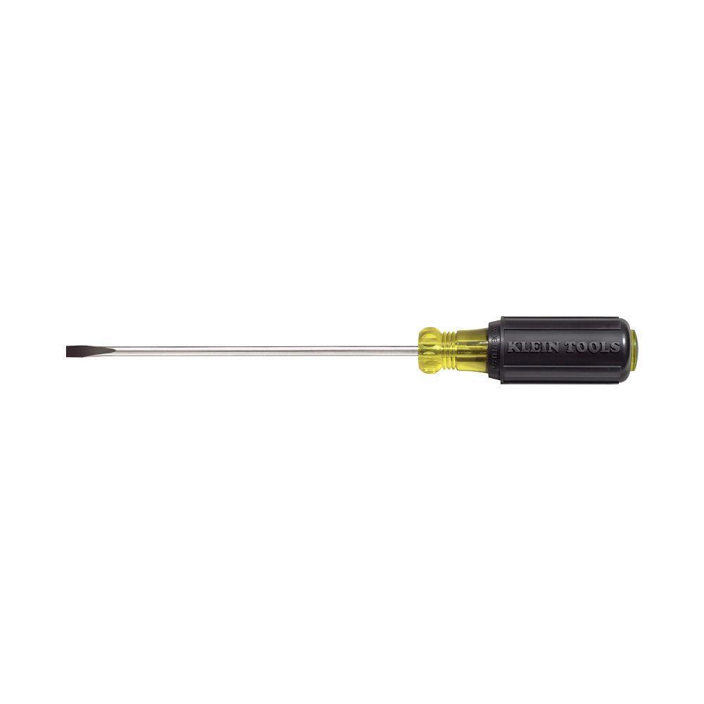 601-10 Klein Tools 3/16-Inch Cabinet Screwdriver, 10-Inch Round Shank