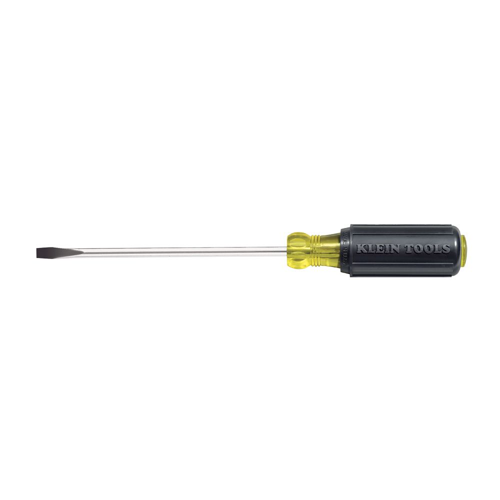 605-10 Klein Tools 1/4-Inch Cabinet Screwdriver, 10-Inch Round Shank