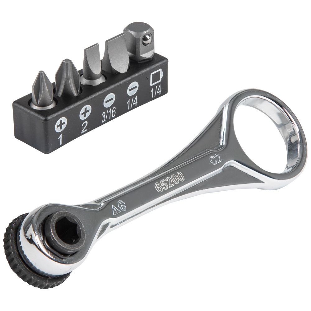 65200 Klein Tools Slim-Profile Mini Ratchet Set, 5-Piece