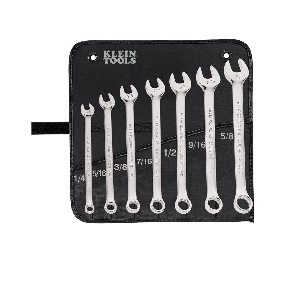 68400, Klein, Combination Wrench Set 7-PC w/Pouch