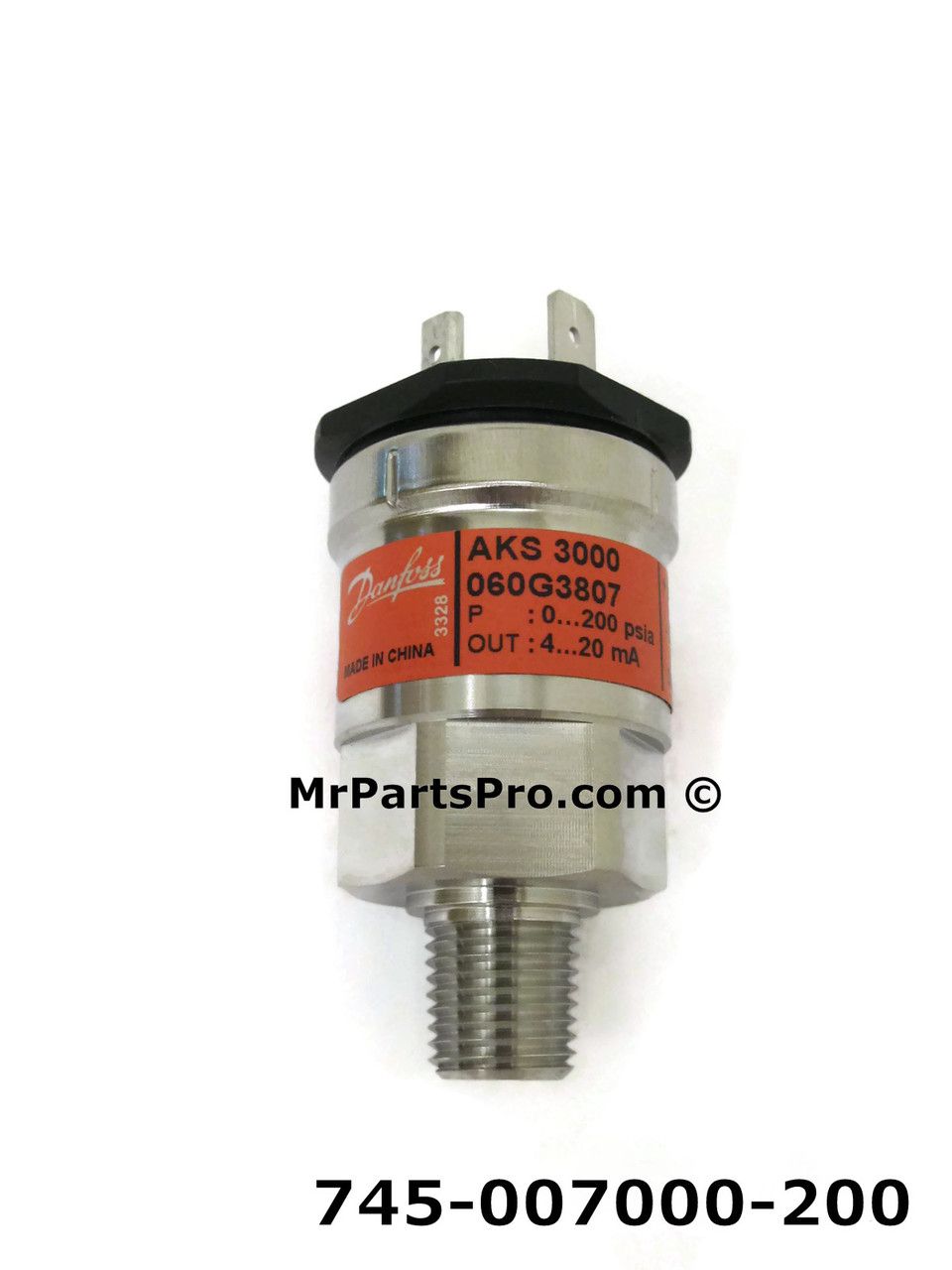 745-007000-200 Transducer, Pressure 0-200 Psia, 4-20ma Output, 1/4 Npt Conn, Din 43650 form A Male Plug
