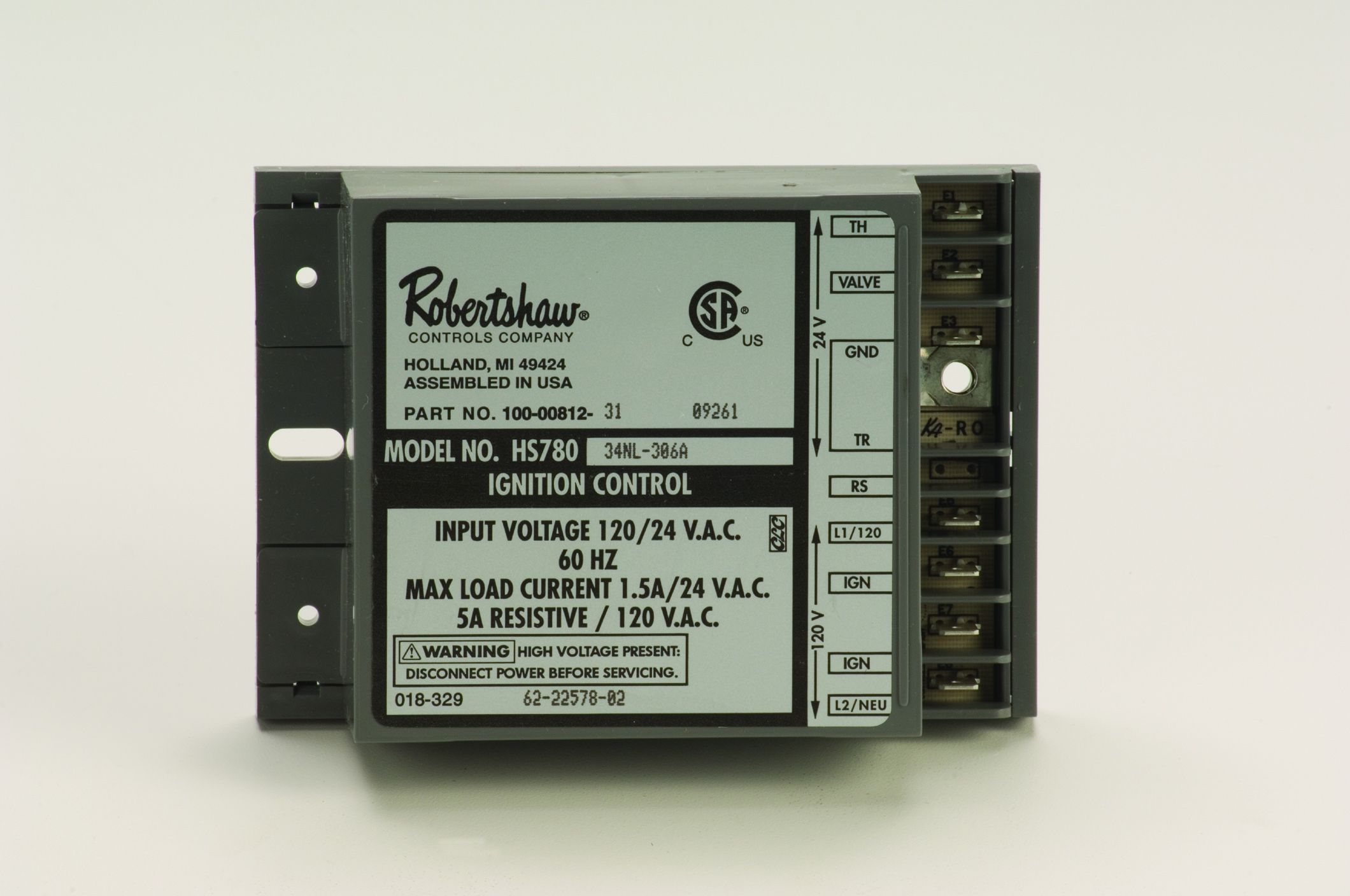780-785 Robertshaw IGNITION CONTROL HOT SURFACE I.C.U.