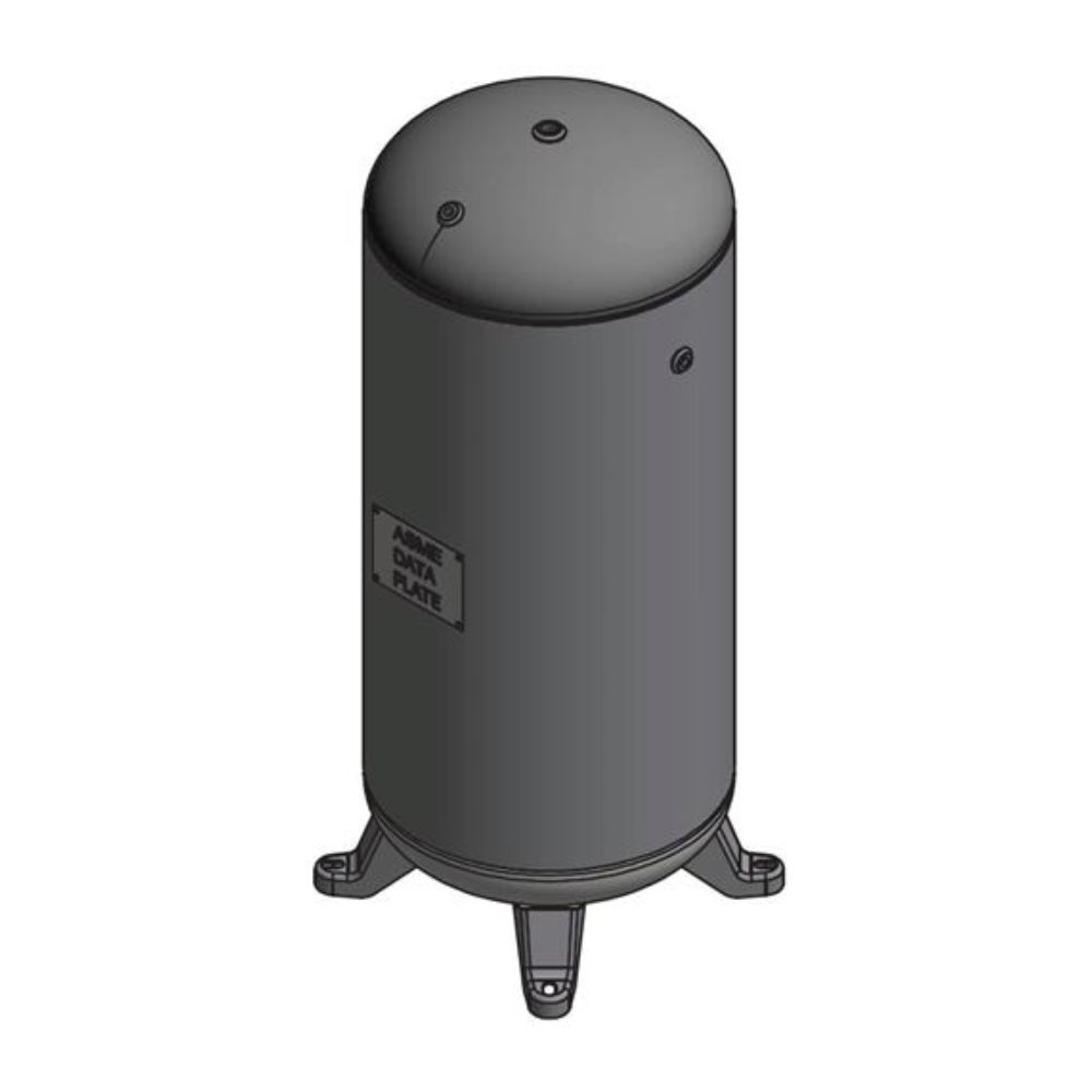A10046 Samuel Vertical Air Receiver | 80 Gallons | 200 PSI-Powder-Epoxy-Grey-TK1-3003503856 | 175 SCFM Tank Kit - Gauge, SRV, &