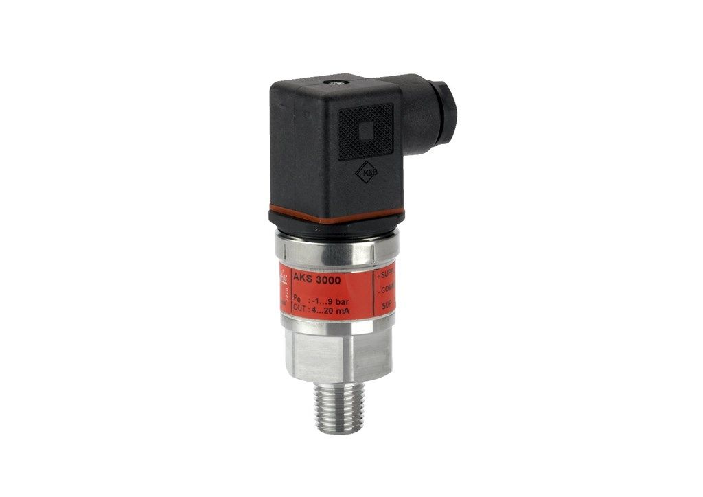 060G1083 Danfoss Pressure transmitter, AKS 3000, 0 to 870 psig 4-20 mA 1/4 NPT conn. w/ DIN plug