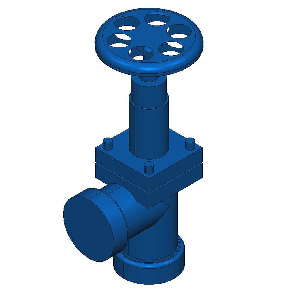 Hansen ASB125H, 1-1/4 Shut-off Valve, Angle, Bolt Bonnet, Socket Weld, Handwheel