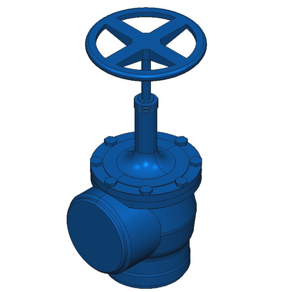 Hansen AW1000H, 10 NH3 Shut-off Valve, Angle, Welded, Handwheel