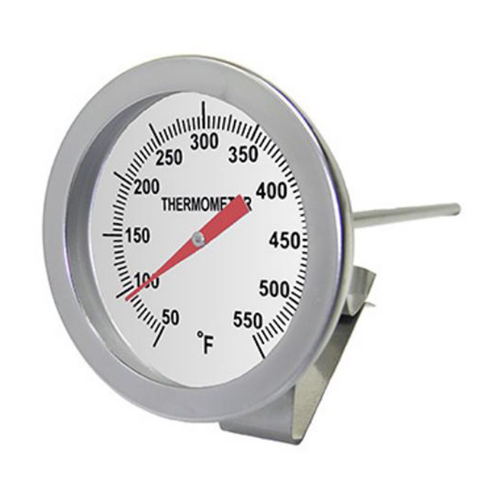 B2B12-R-CLIP PIC Gauges Bimetal Thermometer, 2" Dial, 50/550'F, 12" Stem, W/ Hanging Clip