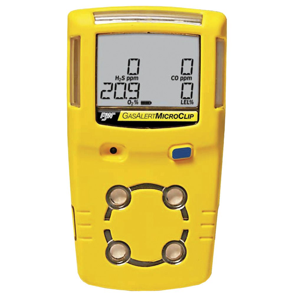 BW-MCXL CTI Confined space 4-gas monitor, yellow body, with charger