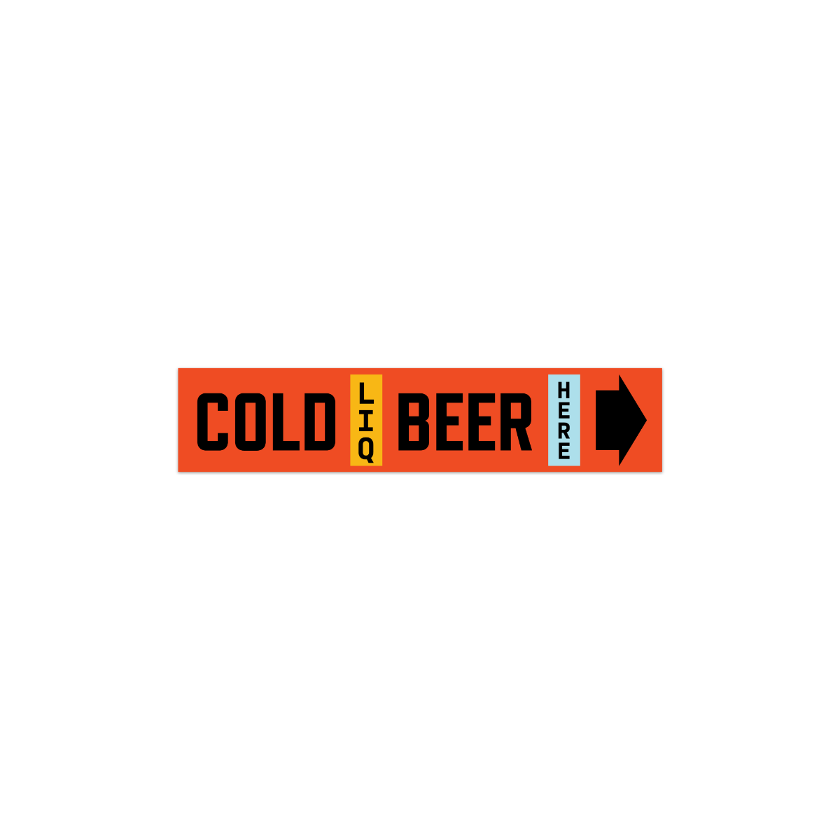 Cold Beer Here Bumper Sticker