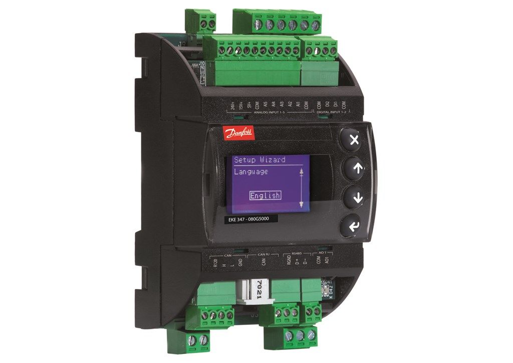 080G5000 Danfoss EKE 347 liquid level controller for DIN rail mounting in customer supplied panel box and powered with 24Va.c.