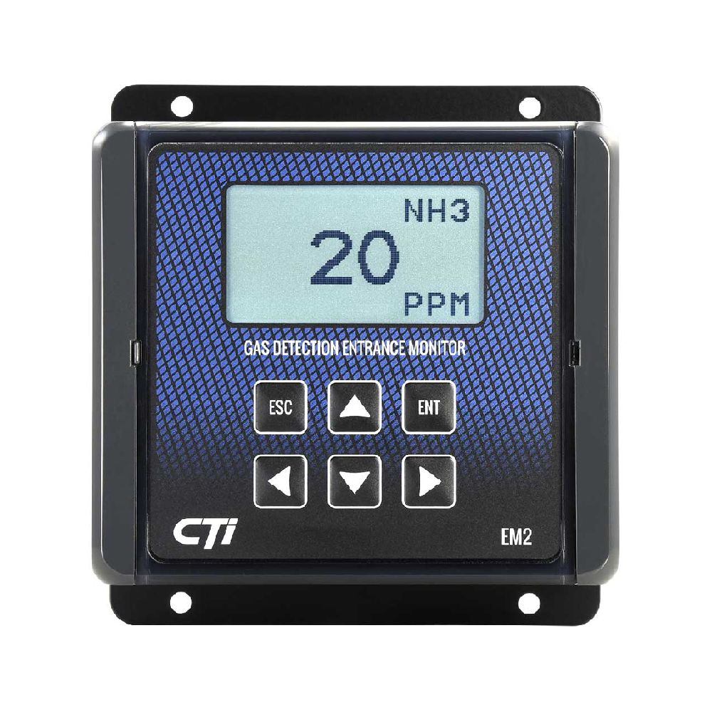 Gas Detection Entrance Monitor, White, LCD 120-240Vac 50-60Hz (does not include detector) with power supply and Sun Shield - SUN SHIELD REQUIRED IF MOUNTING OUTSIDE