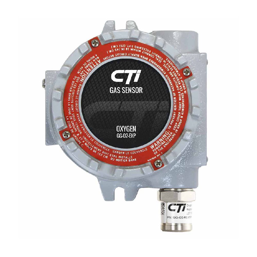 GG-O2-15/25-EXP CTI Gas Sensor, Oxygen 15-25%, 4/20 mA Output, Explosion-proof Enclosure For