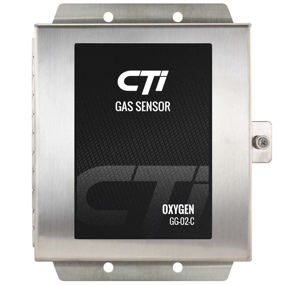 GG-O2-C0-ST CTI Gas Sensor, Oxygen 0-25%, rugged stainless steel enclosure, 4/20 mA output