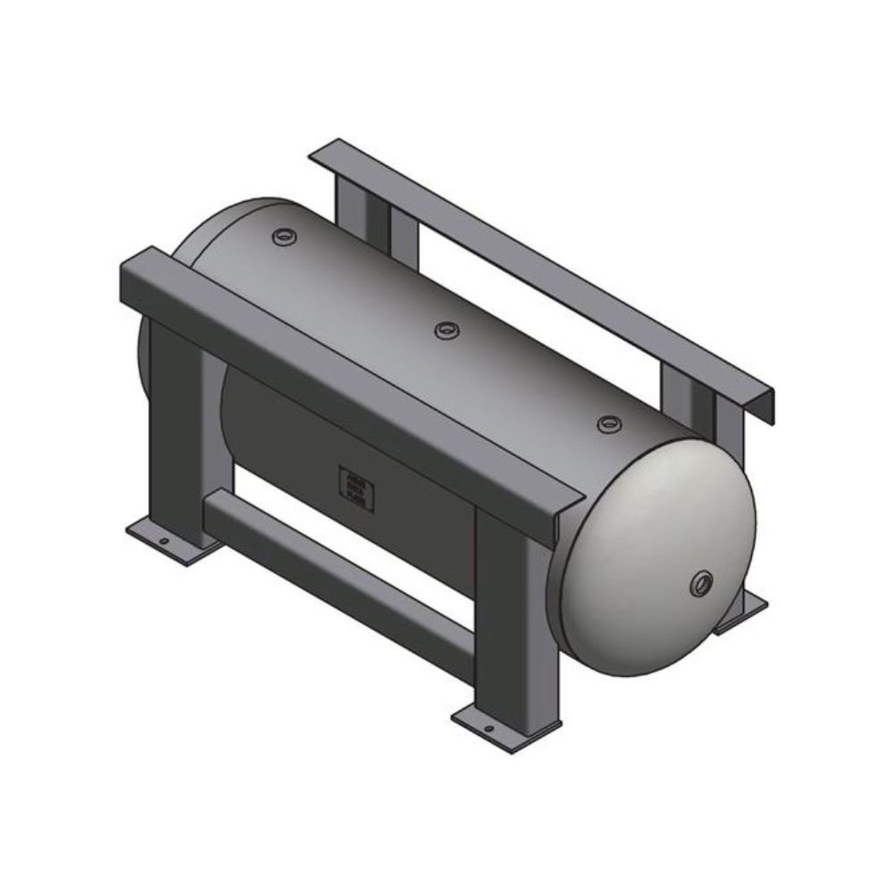 A10123 Samuel Horizontal Air Receiver | 30 Gallons | 200 PSI-Standard-Powder-White-TK1-3003503856 | 175 SCFM Tank Kit - Gauge, S