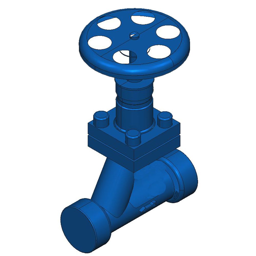 Hansen GSB076H, 3/4 Shut-off Valve, Globe., Bolted Bonnet, Socket Weld, Handwheel, T-Style