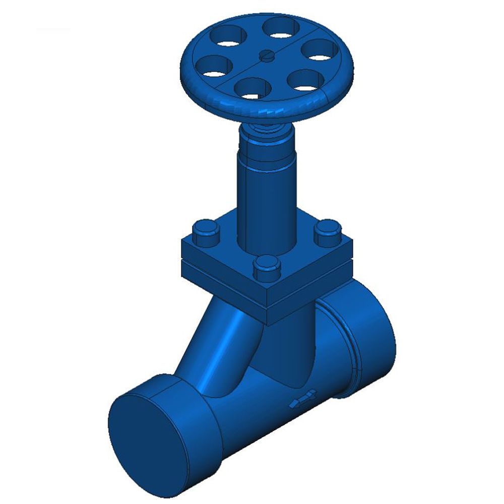 Hansen GSB101H, 1 Shut-off Valve, Globe, T-Style, Bolted Bonnet, Socket Weld, Handwheel