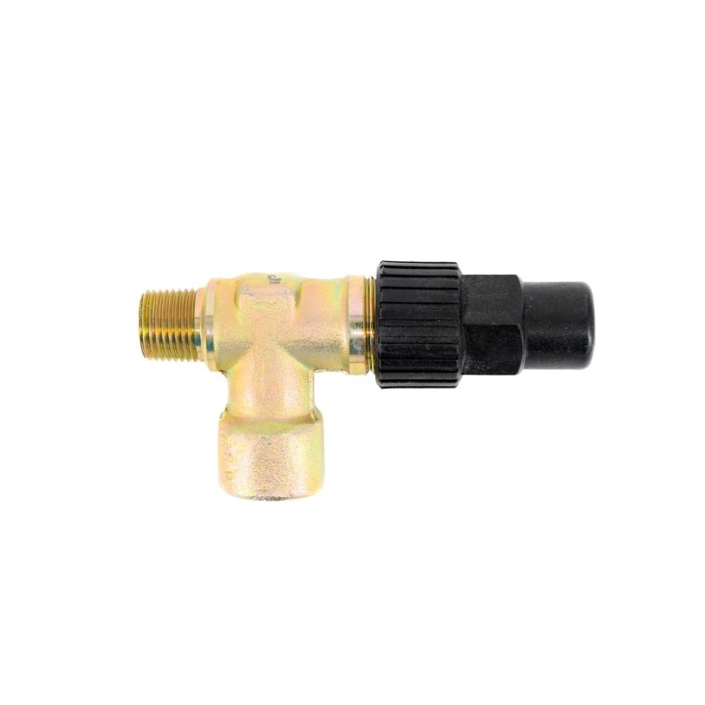 Hansen H7778, 1/2" MPT X 1/4" FPT Gauge Valve, Angle, Stainless Steel Stem, with Seal Cap