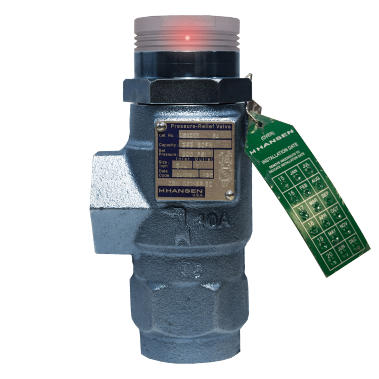 Hansen CH5604 CO2 Pressure Relief Valve, 1-1/4" x 1-1/2", with POP-EYE
