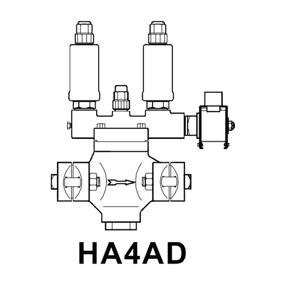 HA4ADM/81E Hansen 4" (100mm) Electric Motor Compressor, Dual Pressure Regulator Range A/A, CE-CATI, MODA, EF100