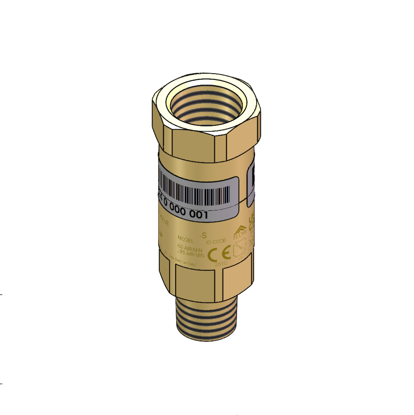 5240-350 Henry Relief Valve, Brass, Straight-Through, 1/2 MPT x 3/4 FPT 350 psi