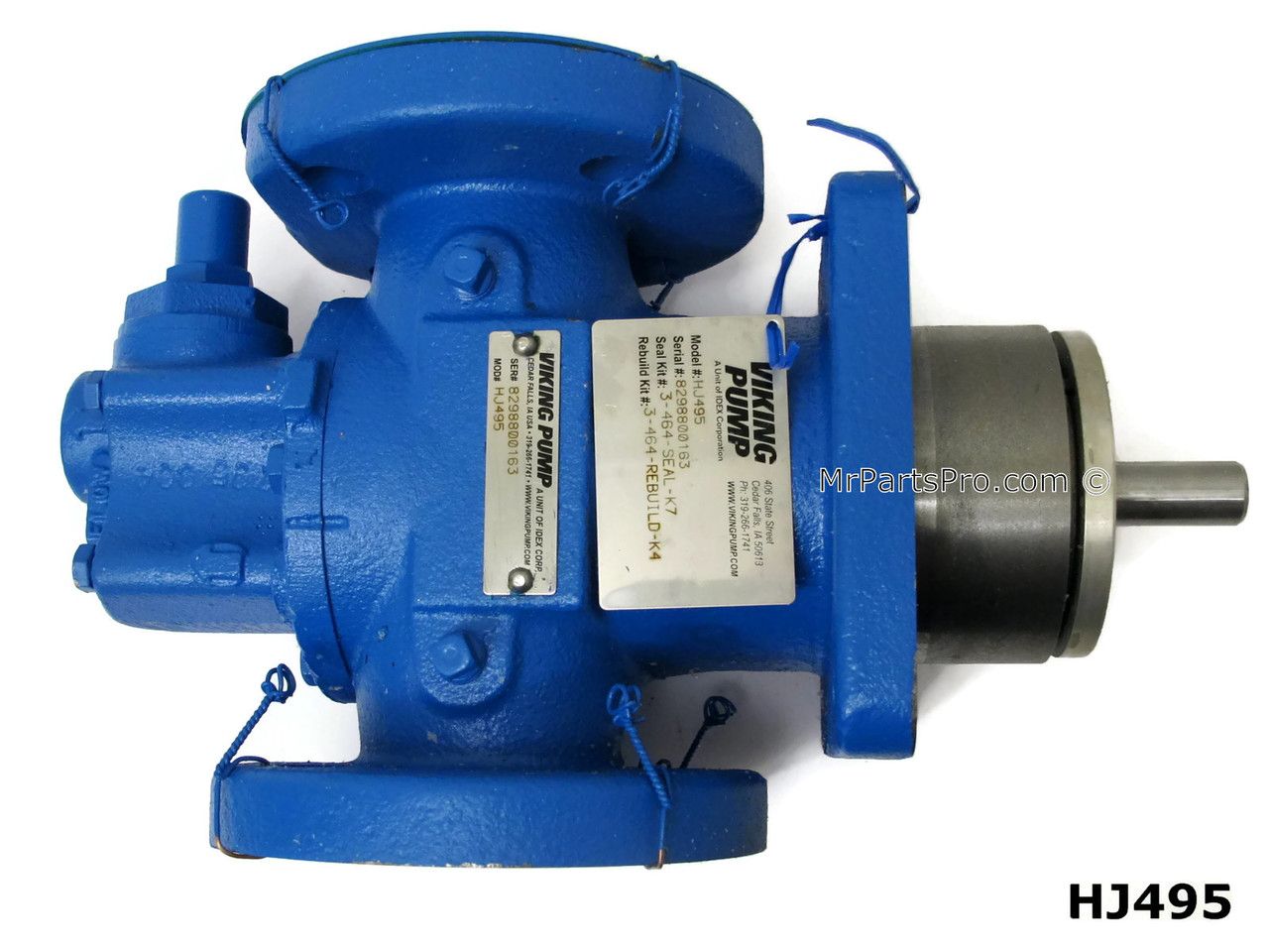 FLANGE MOUNTING - RETURN TO TANK RELIEF VALVE - 1-1/2" 250# OPPOSITE FLANGED PORTS - ASSEMBLE PUMP FOR LEFT HAND SUCTION - CCW ROTATION