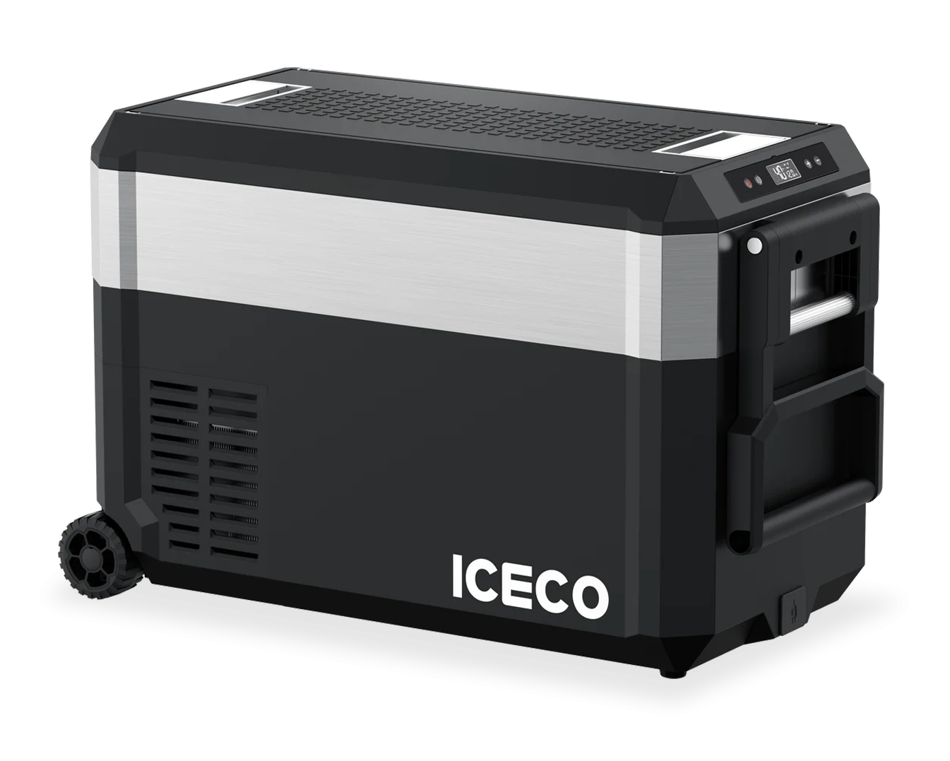 ICECO JP40ProD 39QT Dual Zone Wheeled Portable Freezer With Cover, Silver