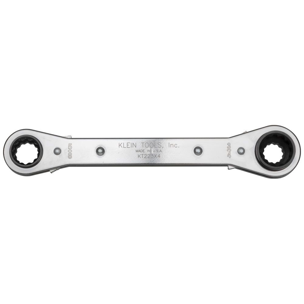 KT223X4 Klein Tools Lineman's Ratcheting 4-in-1 Box Wrench