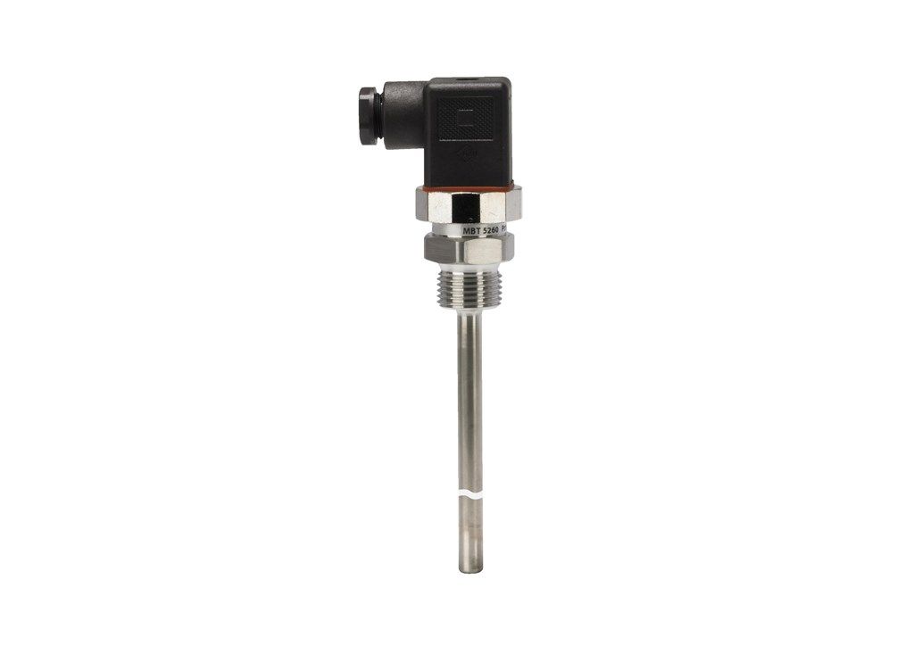 084Z2188 Danfoss MBT 5250, PT 1000 immersion temp. sensor with 1/2 NPT well, 4 insertion length (length includes NP
