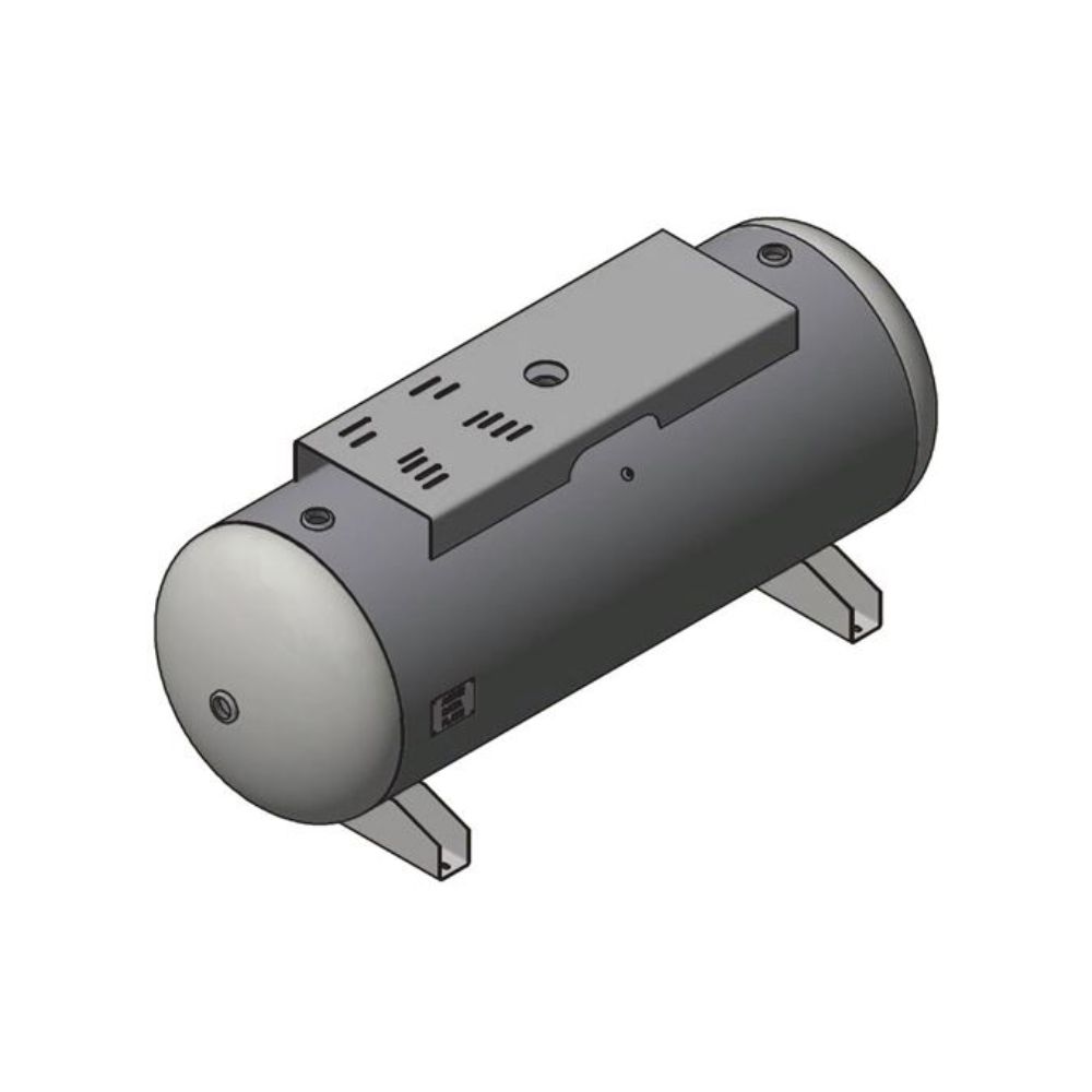 A10141 Samuel Horizontal Air Receiver | 240 Gallons | 200 PSI-Standard-Epoxy-Blue | 350 SCFM Tank Kit - Gauge, SRV, & Ball Valve