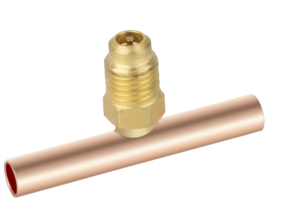F1002 NAVAC Slip Fit Copper Braze Tee 1/4 ODS x 5/16 ODF, 3 PK