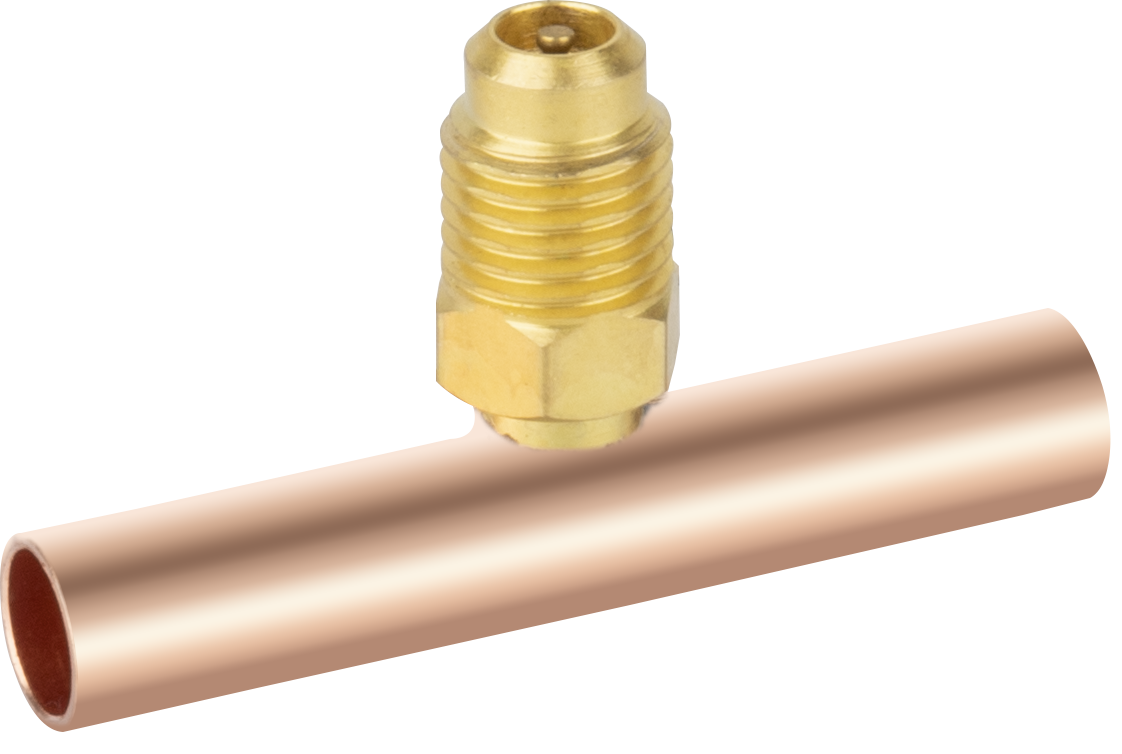 F1003 NAVAC Slip Fit Copper Braze Tee 5/16 ODS x 3/8 ODF, 3 PK