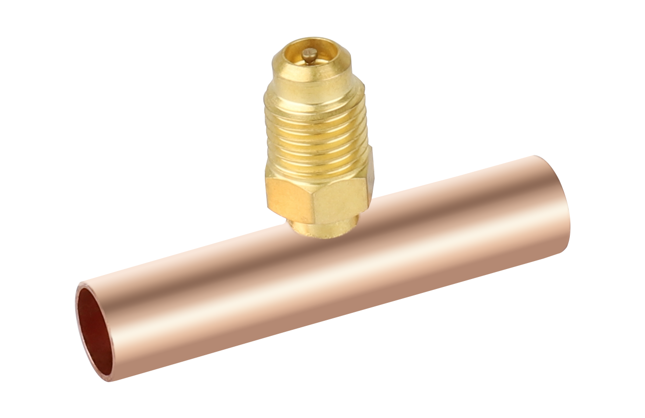 F1004 NAVAC Slip Fit Copper Braze Tee 3/8 ODS x 1/2 ODF, 3 PK