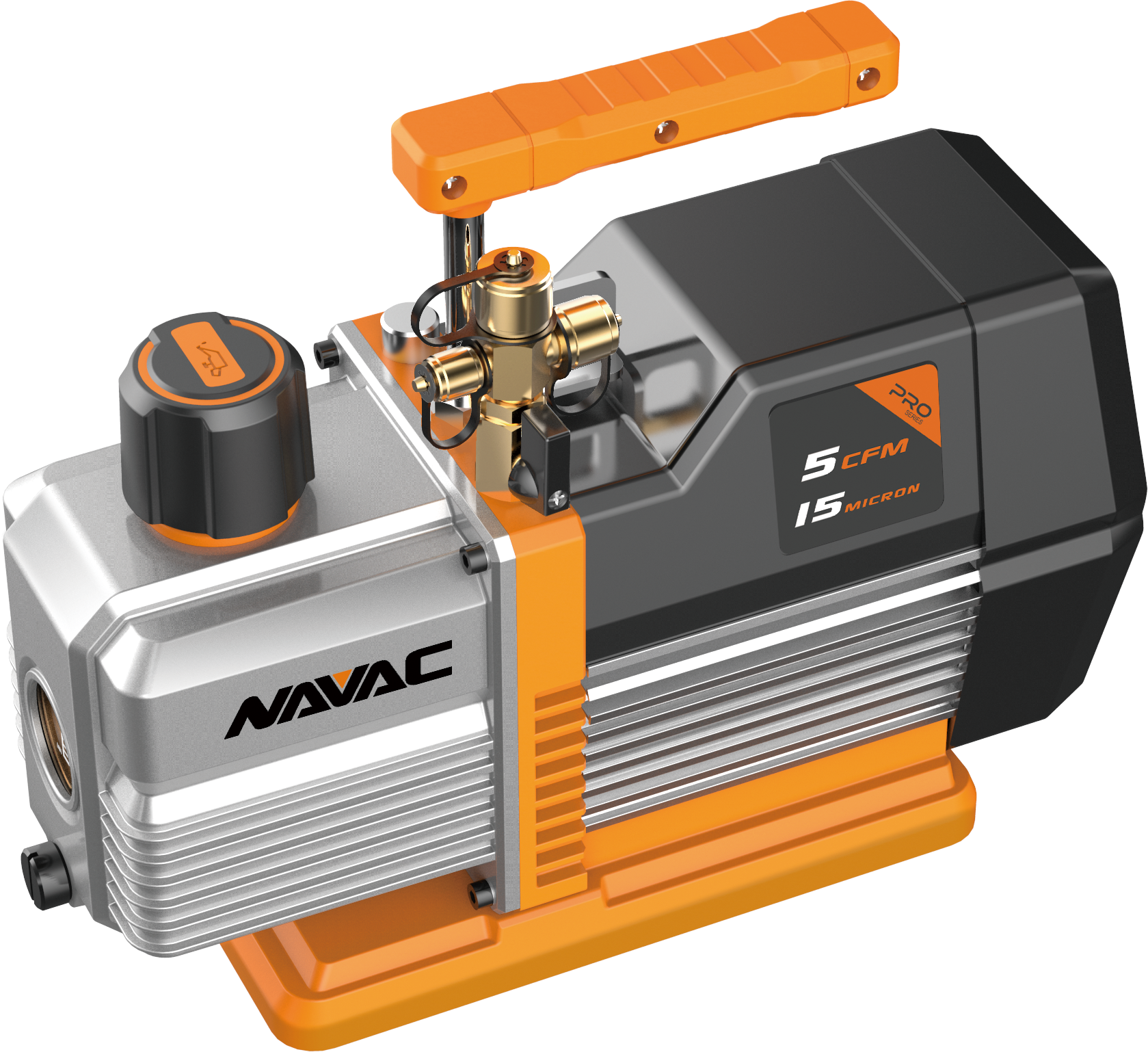 NP5DP NAVAC Vacuum Pump, 5 CFM, 2-Stage, 15 Microns. Pro Series