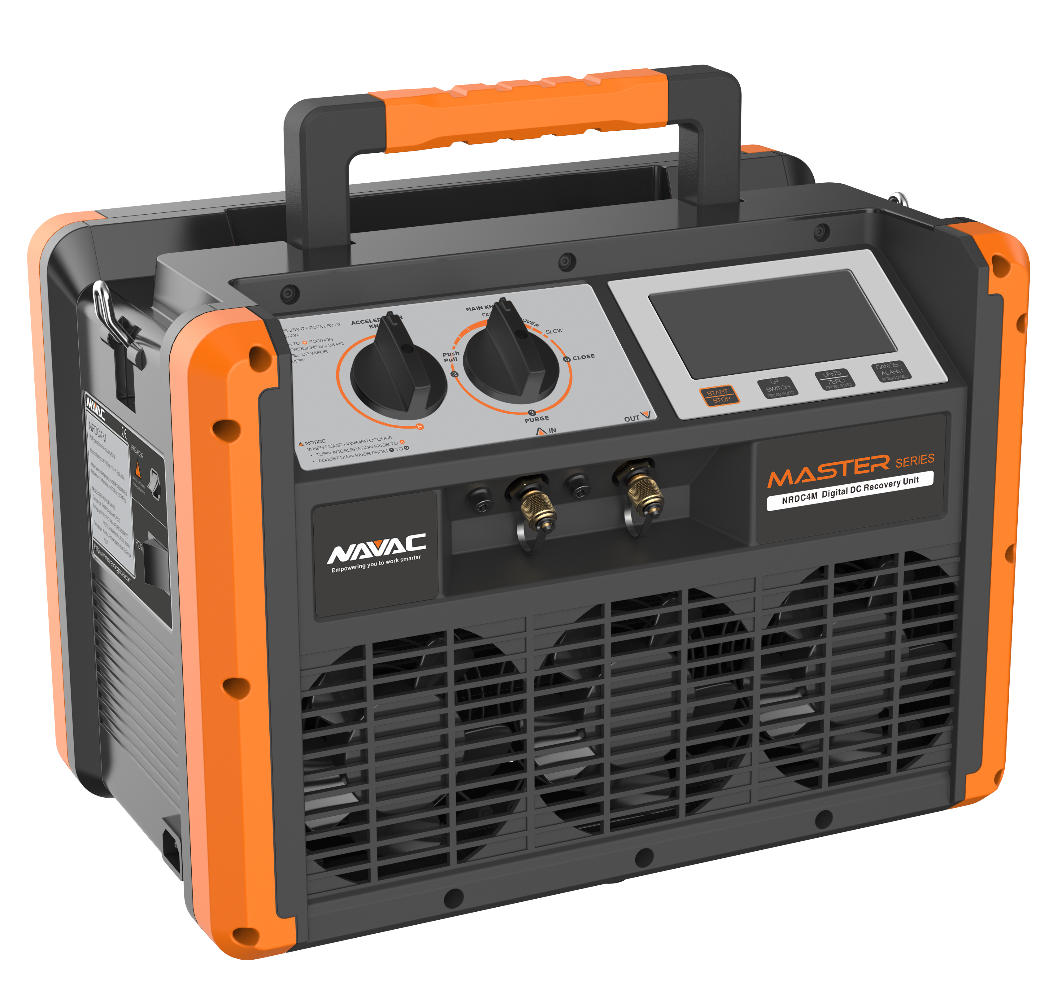 NRDC4M NAVAC Recovery Unit, 4-Cylinder, DC, Digital Display, Heavy Duty