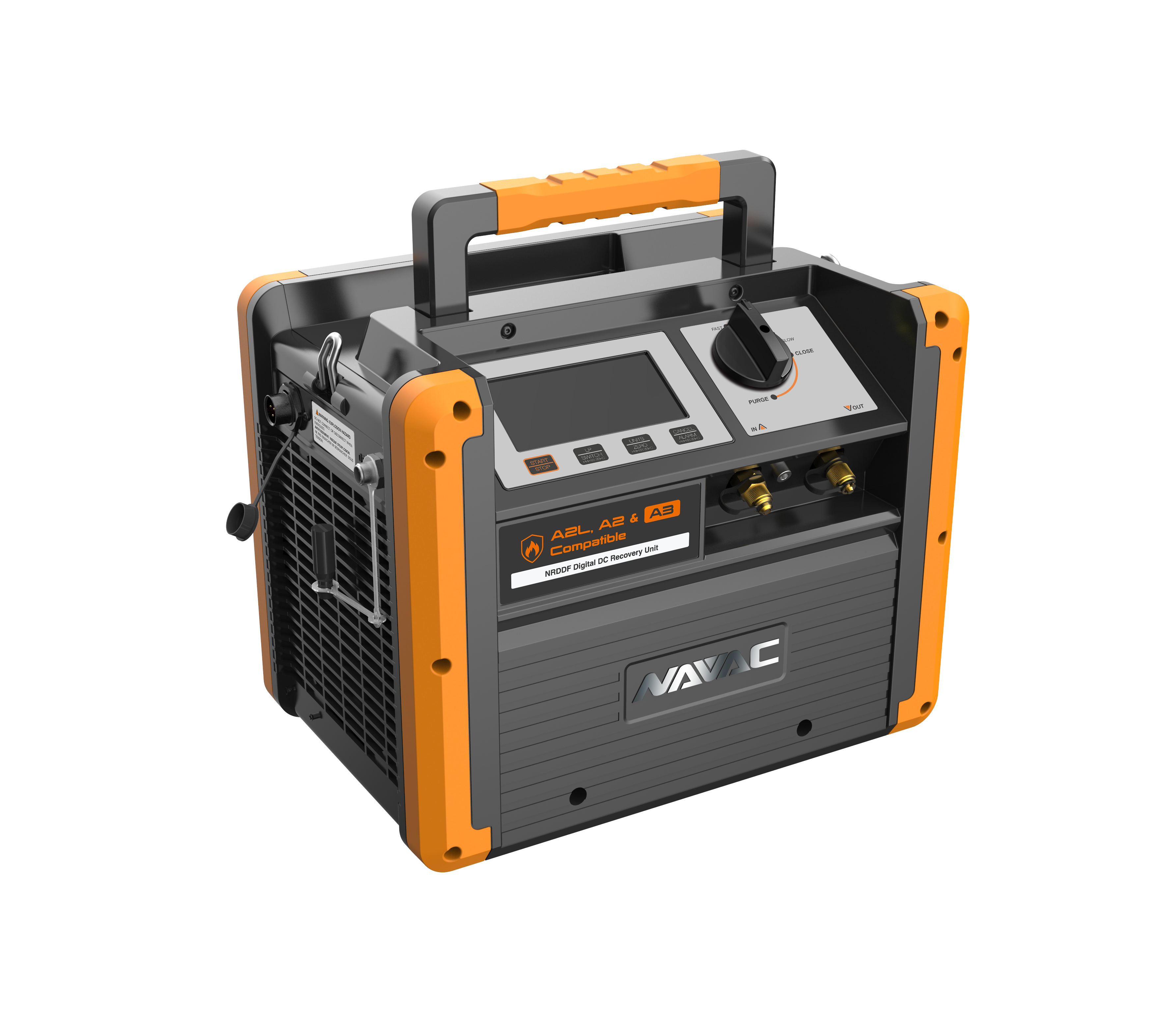 NRDDF NAVAC Recovery Unit, Dual-Cylinder, DC, Flammable Refrigerants