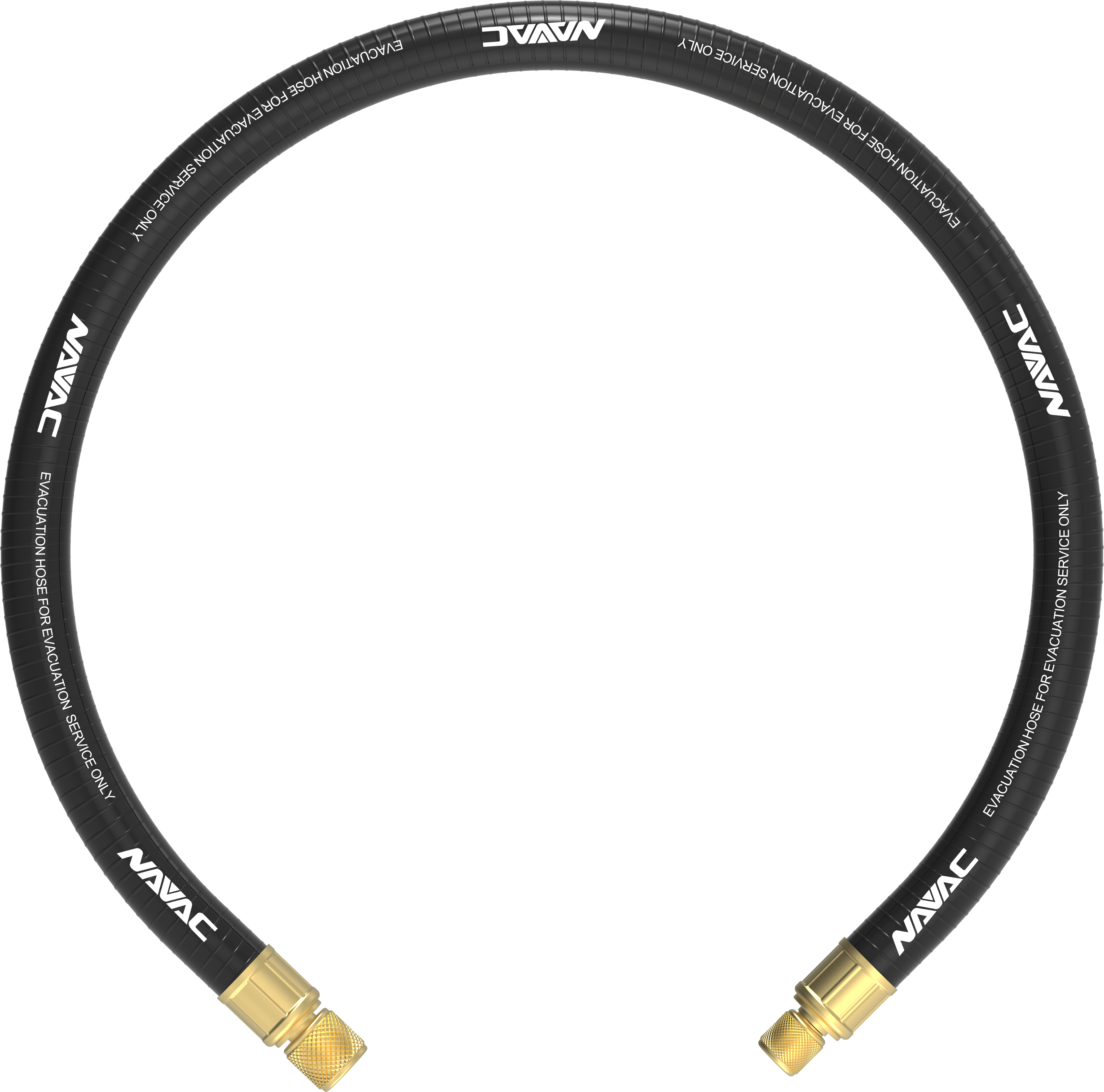 NAVAC NH34AB Big Boy Evacuation Hose, Black, 3', 3/4", 1/4" to 3/8" Fitting