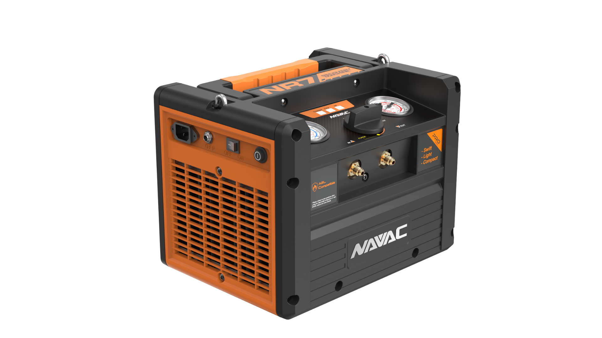 NAVAC NR7 Recovery Unit, Dual-Cylinder, DC. Pro Series