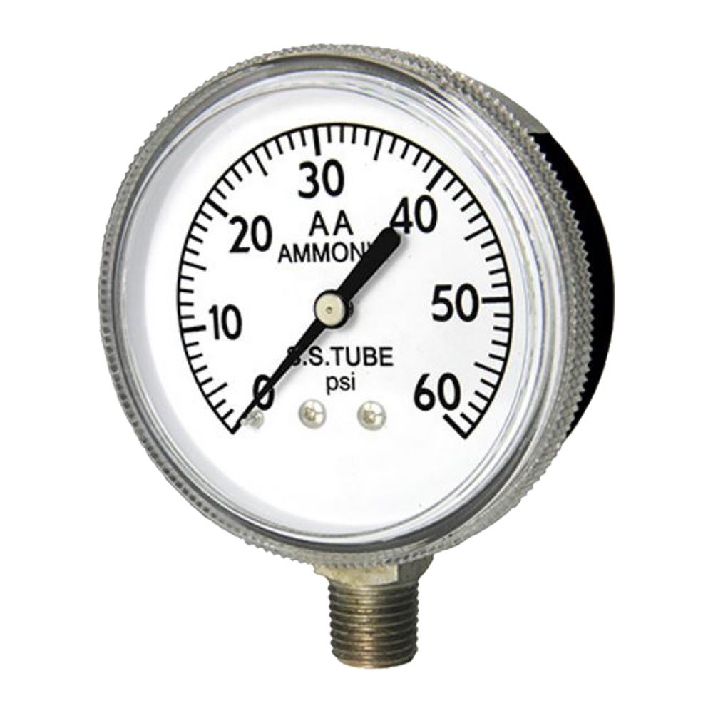 PIC Gauges 401A-404I Ammonia Gauge 4 Dial, 0-400 psi, 1/4 NPT (Min Order Qty: 50)