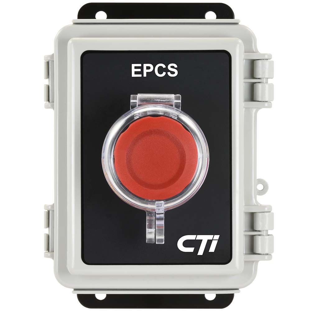 SB-EPCS1 CTI Emergency pressure control pushbutton switch, 120Vac, NC/NO contacts, NEMA 4X polycarbonate e