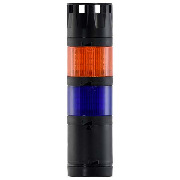 SL3-120-BA-B CTI Stacklight, 120Vac LED Flashing 2-way Blue Amber with Buzzer