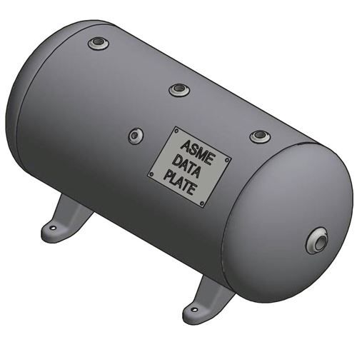C103084 Samuel Horizontal Air Receiver | 660 Gallons | 200 PSI-Standard-None-Standard | 1,624 SCFM Tank Kit - Gauge, SRV, & Ball
