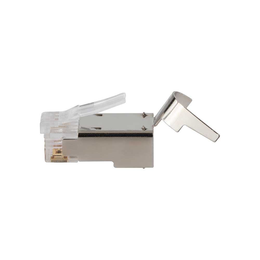 VDV826-705 Klein Tools Pass-Thru™ Modular Data Plugs, RJ45-CAT6A, Shielded (STP), 50-Pack