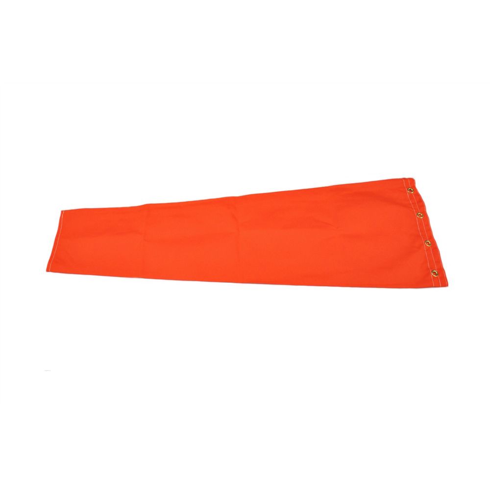 WC12D Windcone 12" x 48" Canvas Windsock Orange Canvas